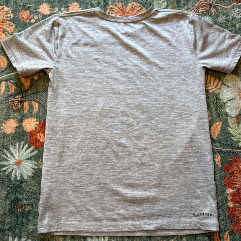 Adidas Boys Graphic T-Shirt Lot of 2 White and Grey‎ M 10/12 L 14/16